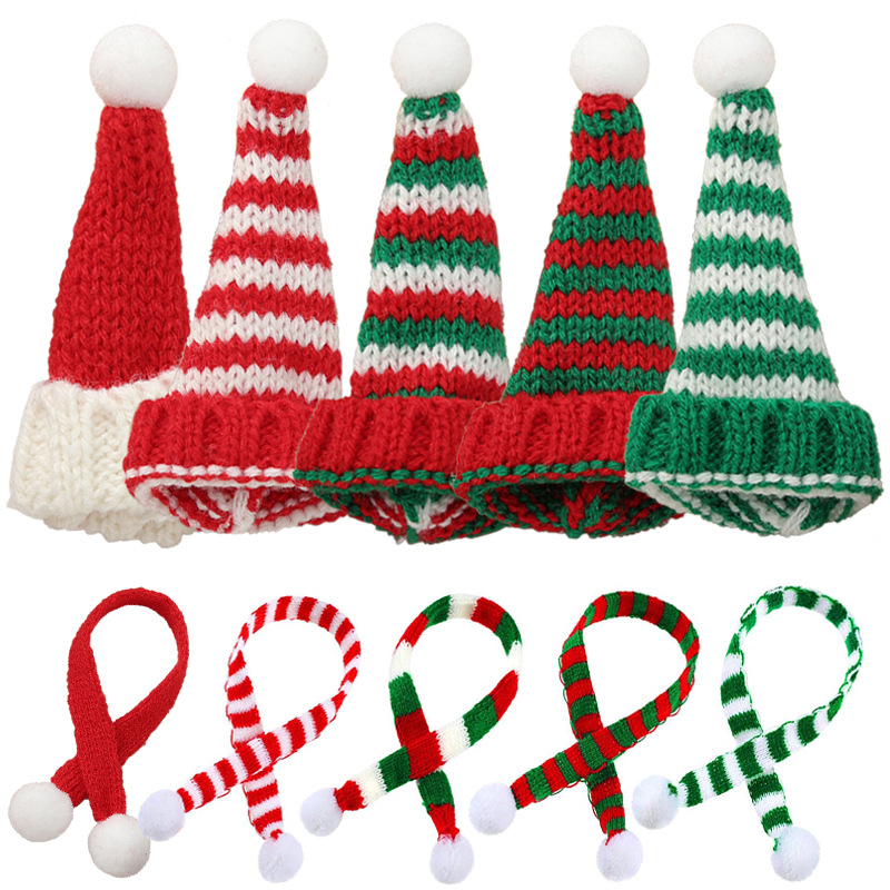 Santa Hat Plush - Lovely Doll Scarf Hat Mini Christmas