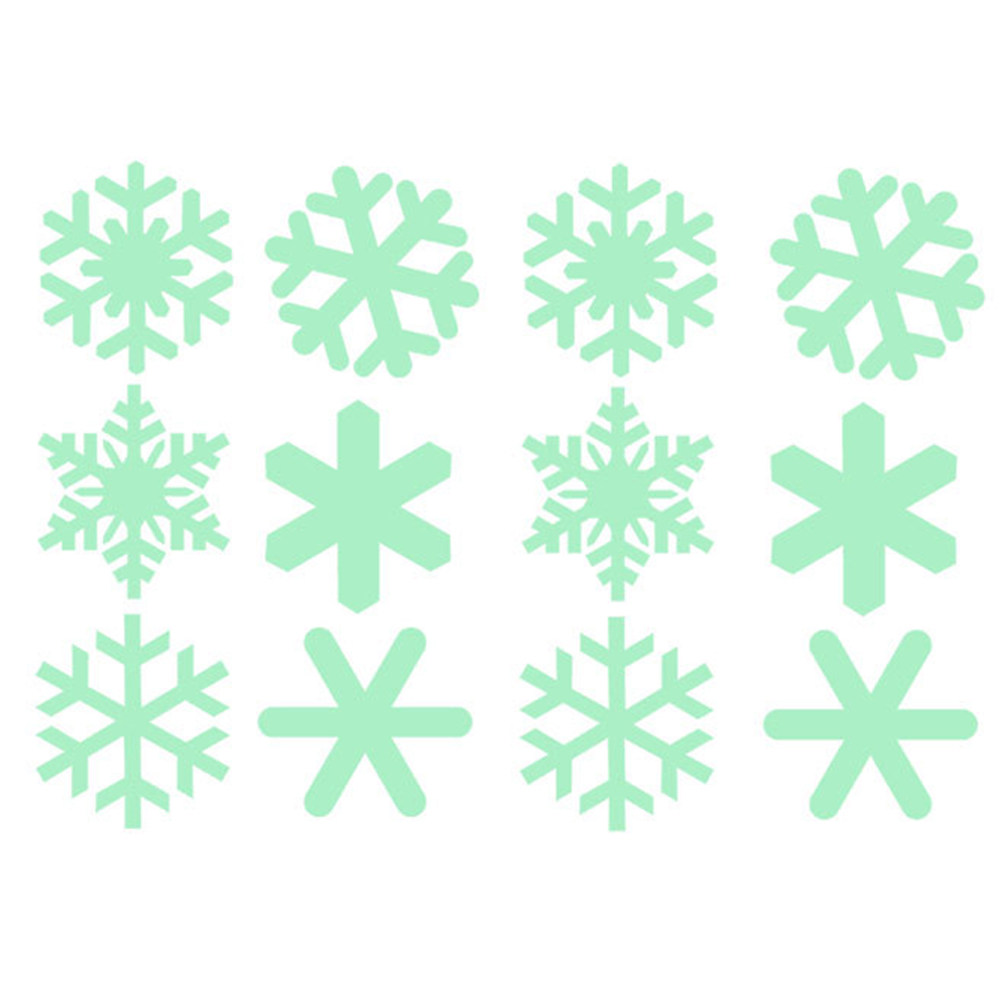 Snowflake Window Decal - 1Set Luminous Snowflake Wall Sticker Christmas