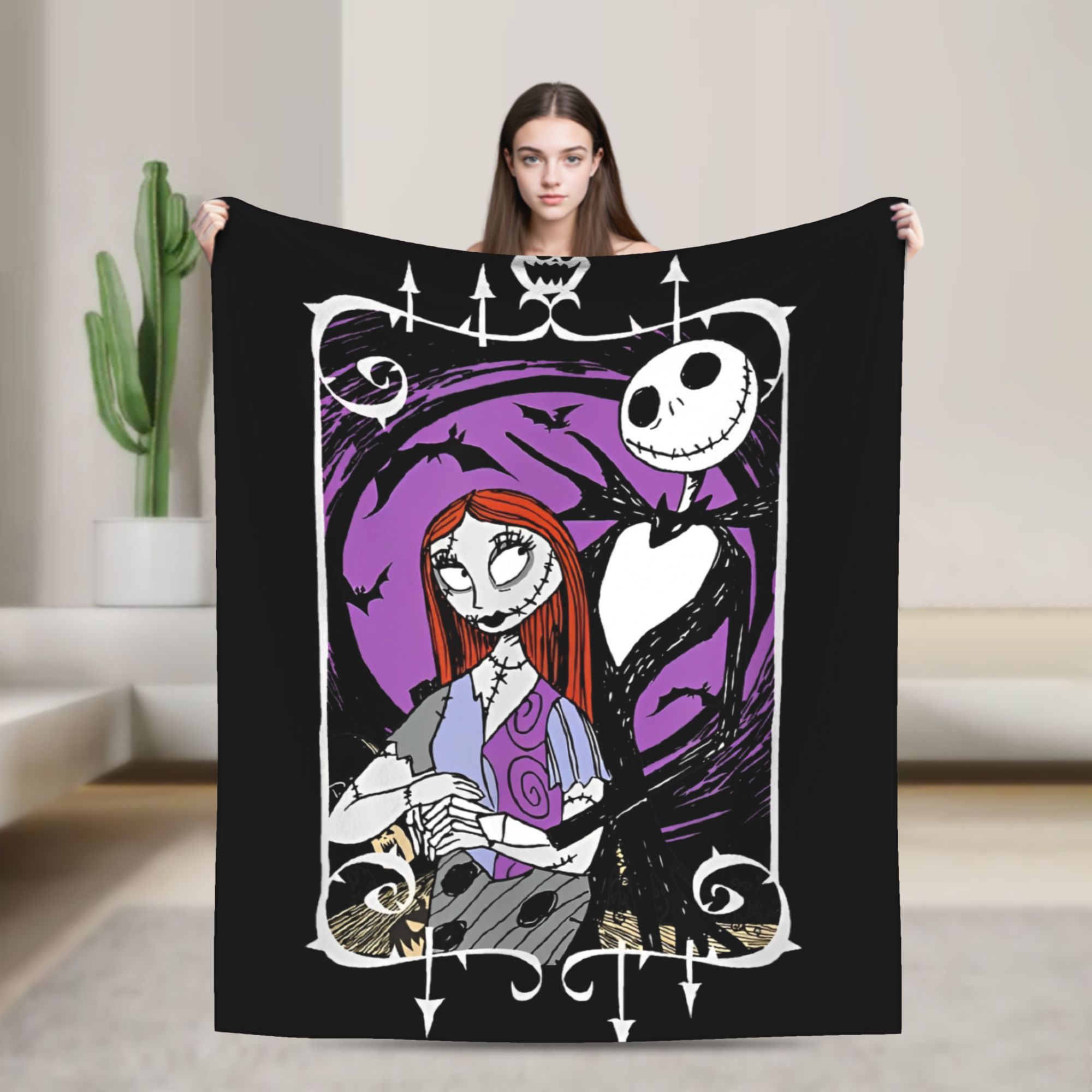 Nightmared Before Christmas Ja - đánh giá và giá Christmas Throw Blanket