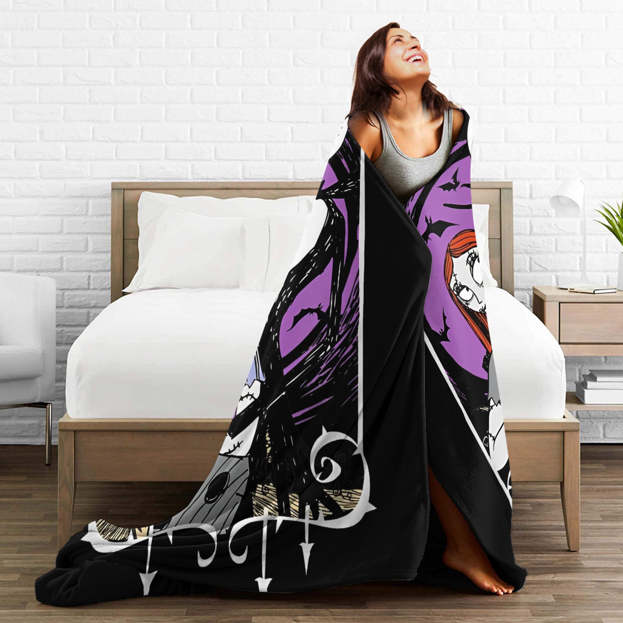 Nightmared Before Christmas Ja - đánh giá và giá Christmas Throw Blanket