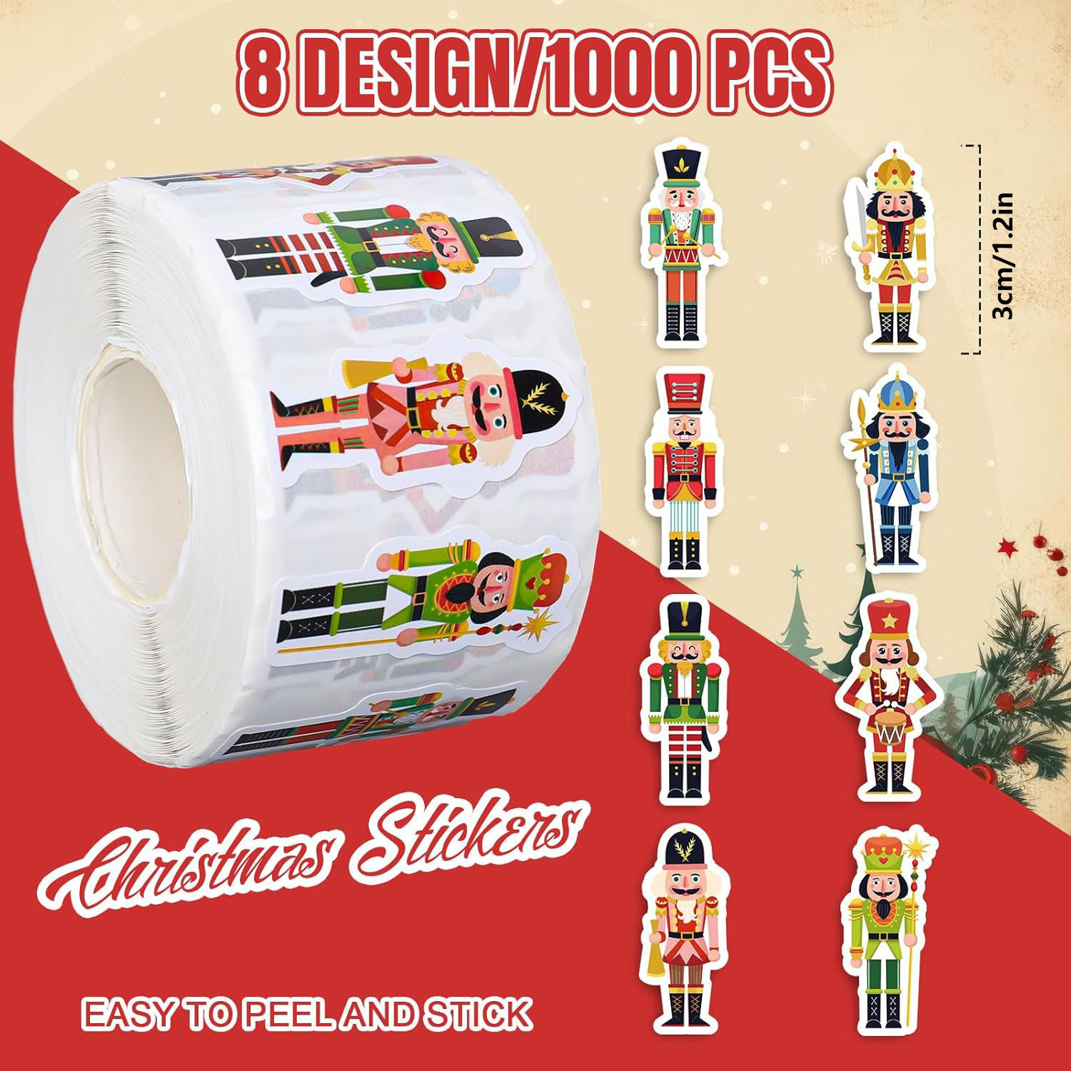 1000pcs(1 Roll) Christmas Nutc - đánh giá và giá Nutcracker Figurine