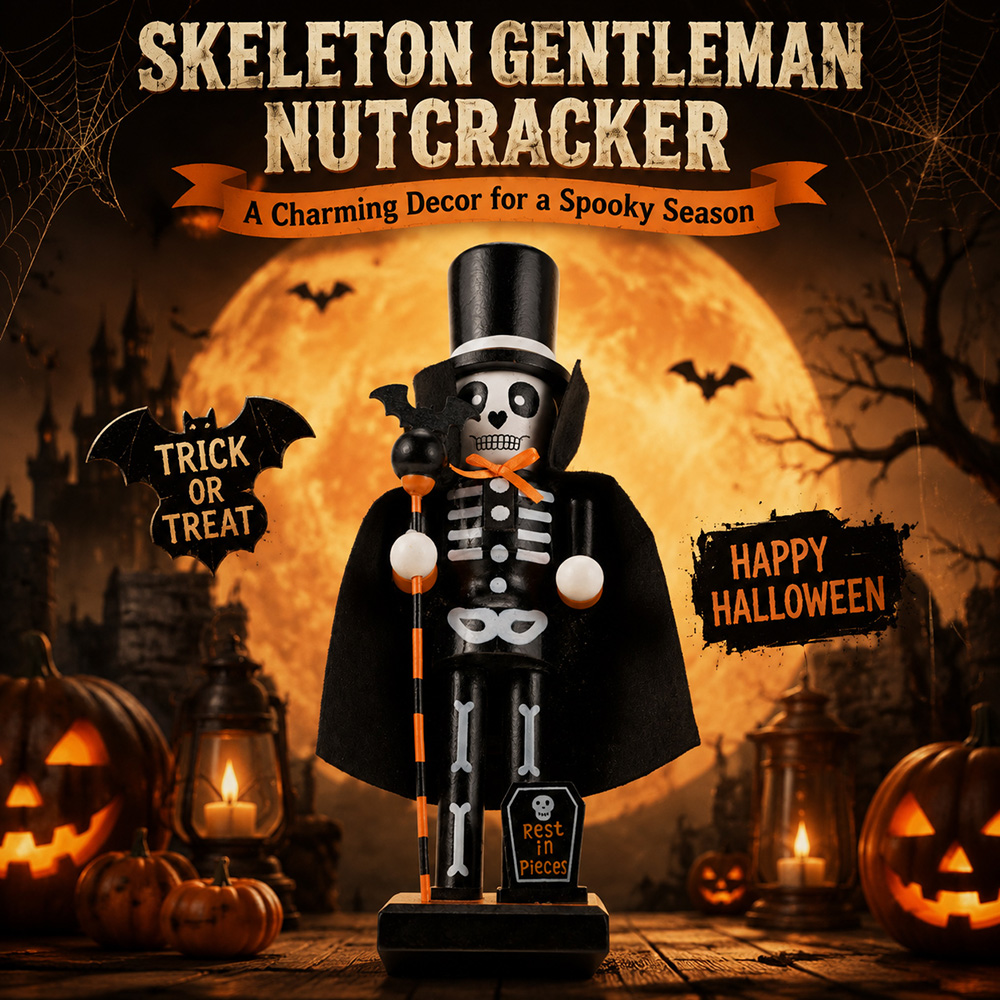 Halloween Solid Wood Nutcracke - đánh giá và giá Nutcracker Figurine