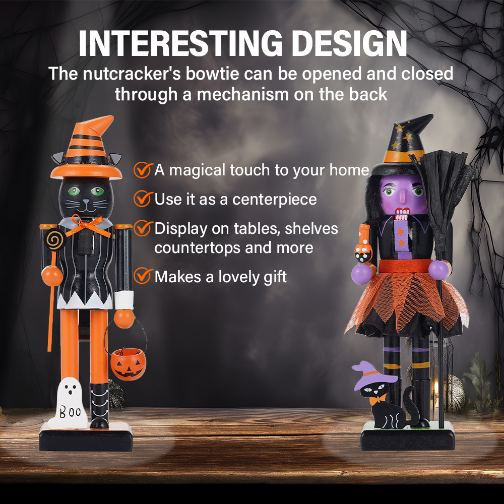 Halloween Solid Wood Nutcracke - đánh giá và giá Nutcracker Figurine