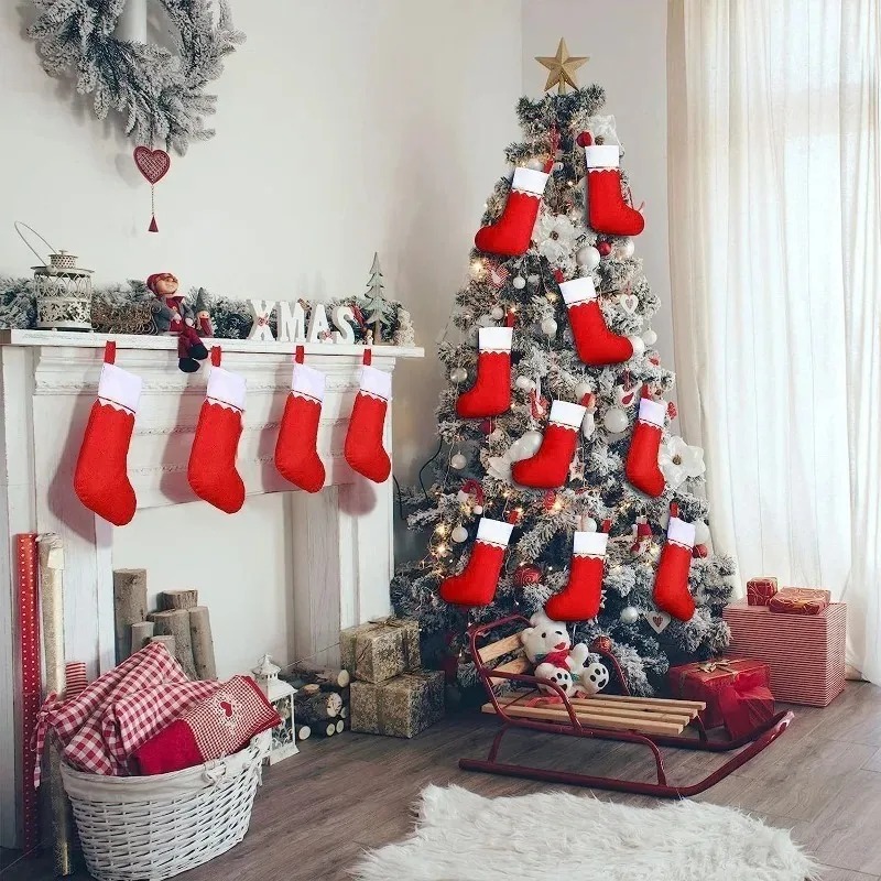 12-24PCS Christmas Stockings H - đánh giá và giá Christmas Stocking Hanging