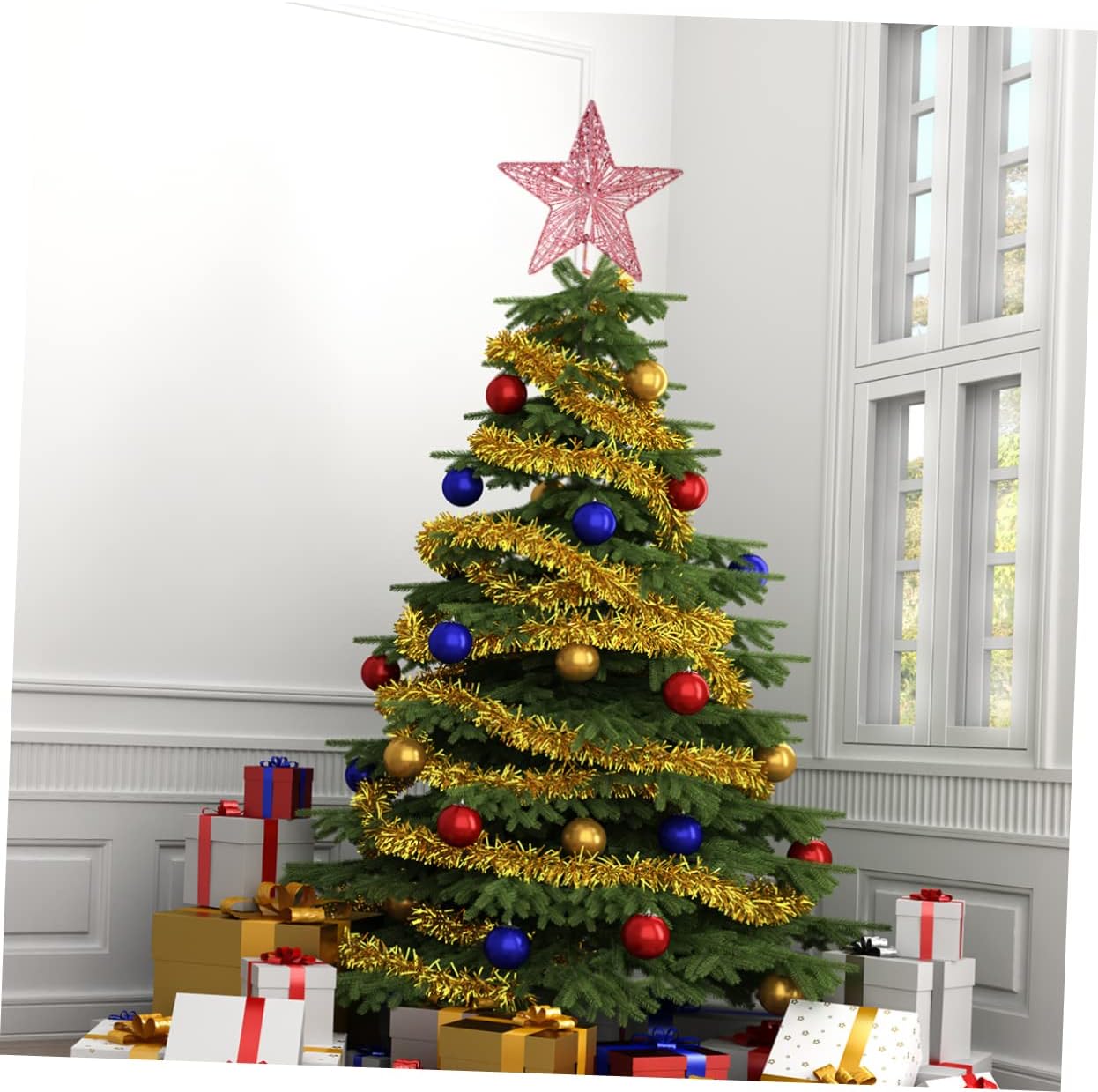 Christmas Pink Pentagon Top St - đánh giá và giá Star Tree Topper