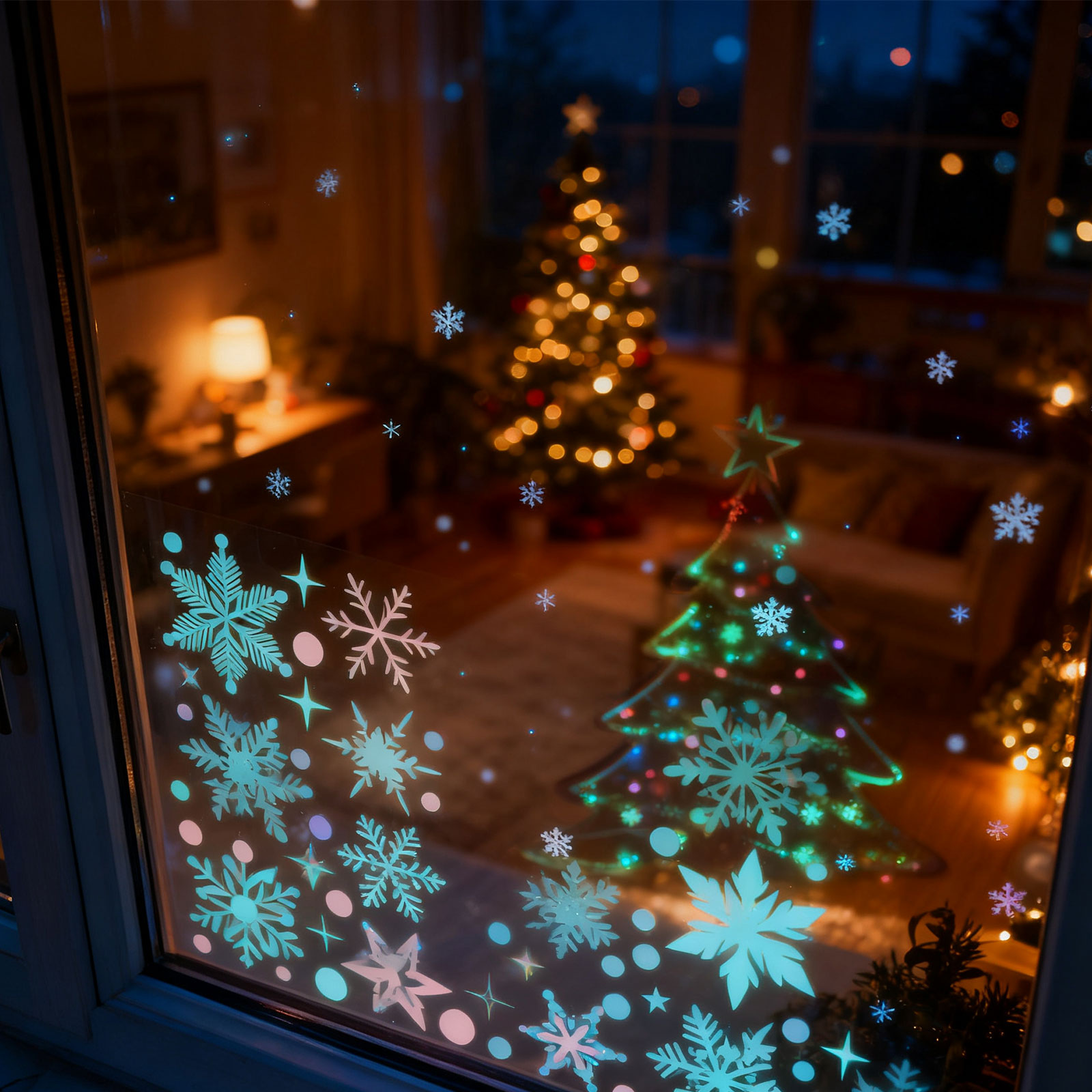 3 Sheets Snowflake Christmas W - đánh giá và giá Snowflake Window Decal