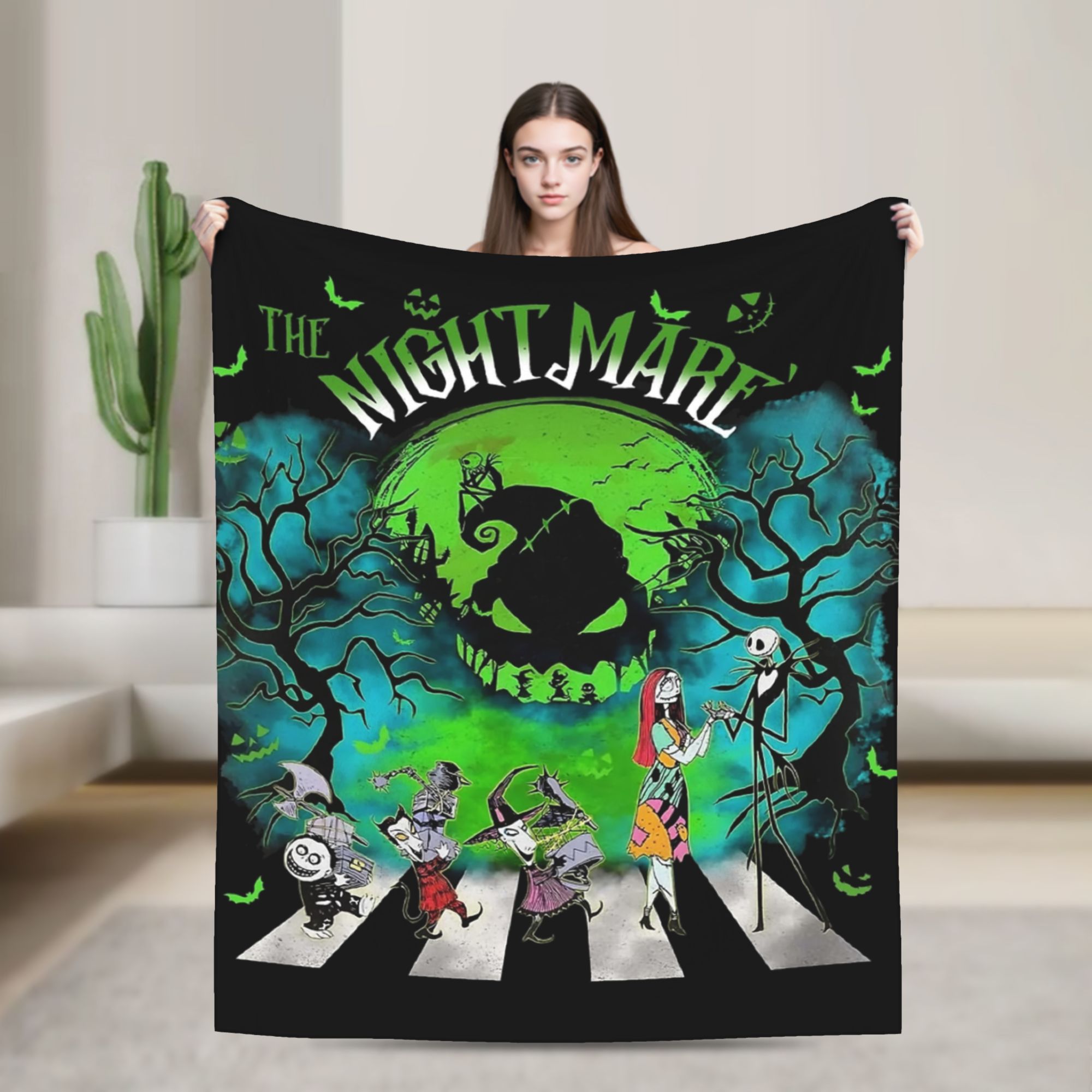 Oogie Boogie Man Nightmared Be - đánh giá và giá Christmas Throw Blanket