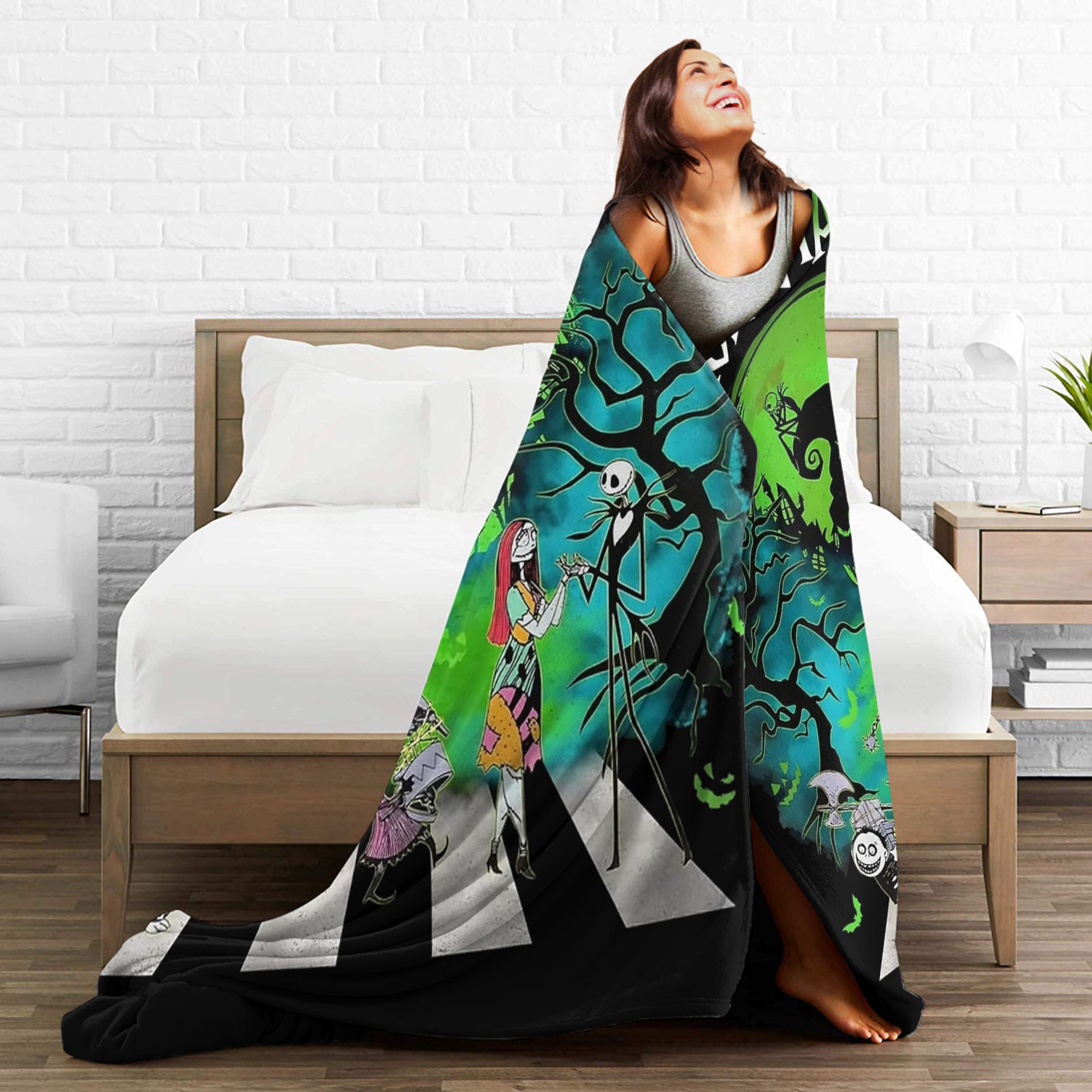 Oogie Boogie Man Nightmared Be - đánh giá và giá Christmas Throw Blanket